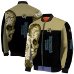 georgia tech yellow jackets intricate skull gold black bomber jacket best selling