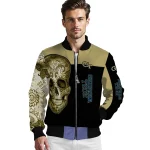 georgia tech yellow jackets intricate skull gold black bomber jacket best selling