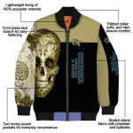 georgia tech yellow jackets intricate skull gold black bomber jacket best selling