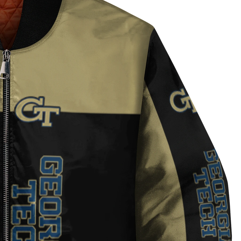 georgia tech yellow jackets intricate skull gold black bomber jacket premium grade georgia tech yellow jackets intricate skull gold black bomber jacket premium grade