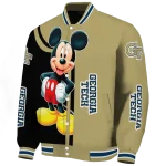 georgia tech yellow jackets mickey mouse gold varsity jacket best selling