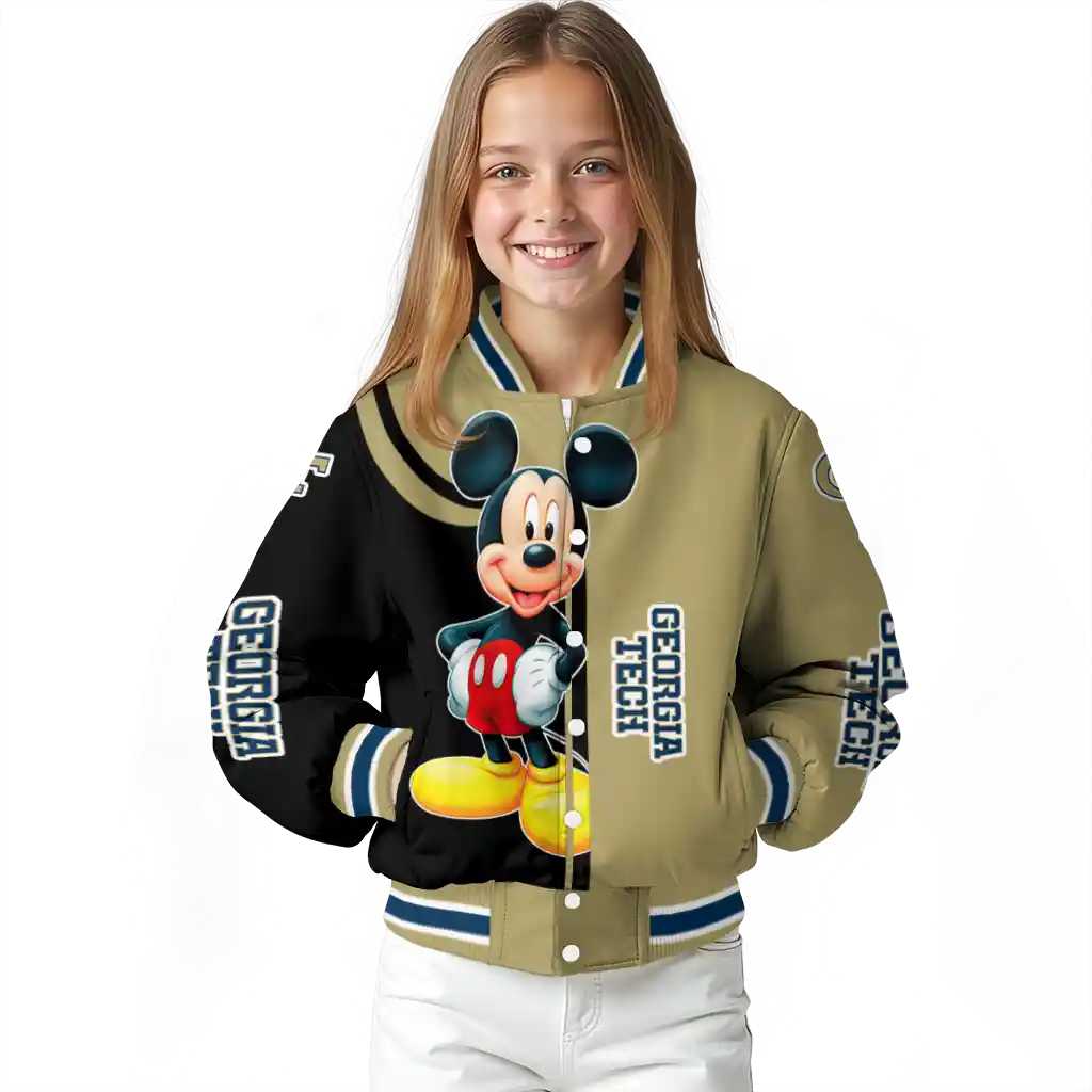 georgia tech yellow jackets mickey mouse gold varsity jacket top rated georgia tech yellow jackets mickey mouse gold varsity jacket top rated