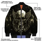georgia tech yellow jackets skull bite gold black bomber jacket best selling
