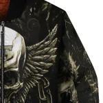 georgia tech yellow jackets skull bite gold black bomber jacket best selling