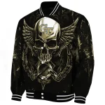 georgia tech yellow jackets skull bite gold black varsity jacket best selling