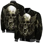 georgia tech yellow jackets skull bite gold black varsity jacket best selling