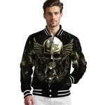 georgia tech yellow jackets skull bite gold black varsity jacket best selling