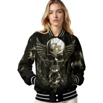 georgia tech yellow jackets skull bite gold black varsity jacket best selling
