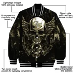 georgia tech yellow jackets skull bite gold black varsity jacket best selling