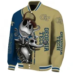 georgia tech yellow jackets spooky grin gold varsity jacket best selling