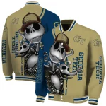 georgia tech yellow jackets spooky grin gold varsity jacket best selling