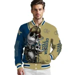 georgia tech yellow jackets spooky grin gold varsity jacket best selling