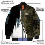 georgia tech yellow jackets torn texture print gold black bomber jacket best selling