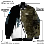 georgia tech yellow jackets torn texture print gold black varsity jacket best selling