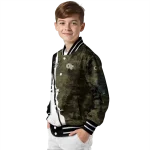 georgia tech yellow jackets torn texture print gold black varsity jacket best selling