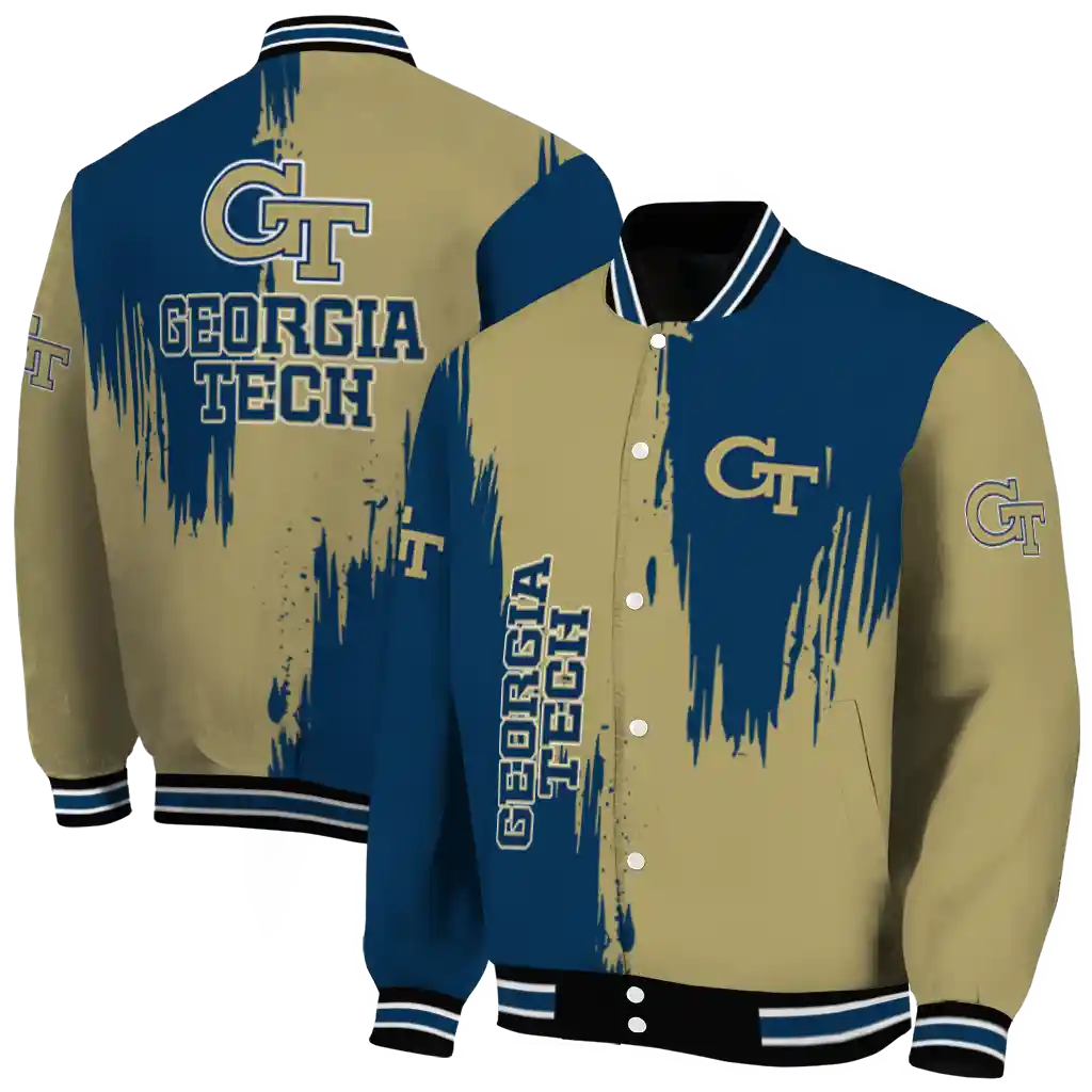 georgia tech yellow jackets urban mark gold varsity jacket fashion forward georgia tech yellow jackets urban mark gold varsity jacket fashion forward