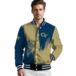 georgia tech yellow jackets urban mark gold varsity jacket best selling