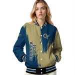 georgia tech yellow jackets urban mark gold varsity jacket best selling