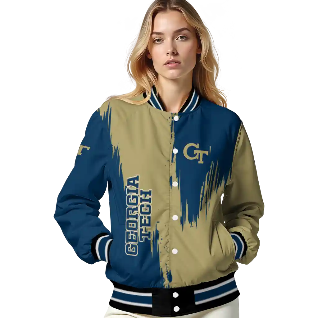georgia tech yellow jackets urban mark gold varsity jacket latest model georgia tech yellow jackets urban mark gold varsity jacket latest model