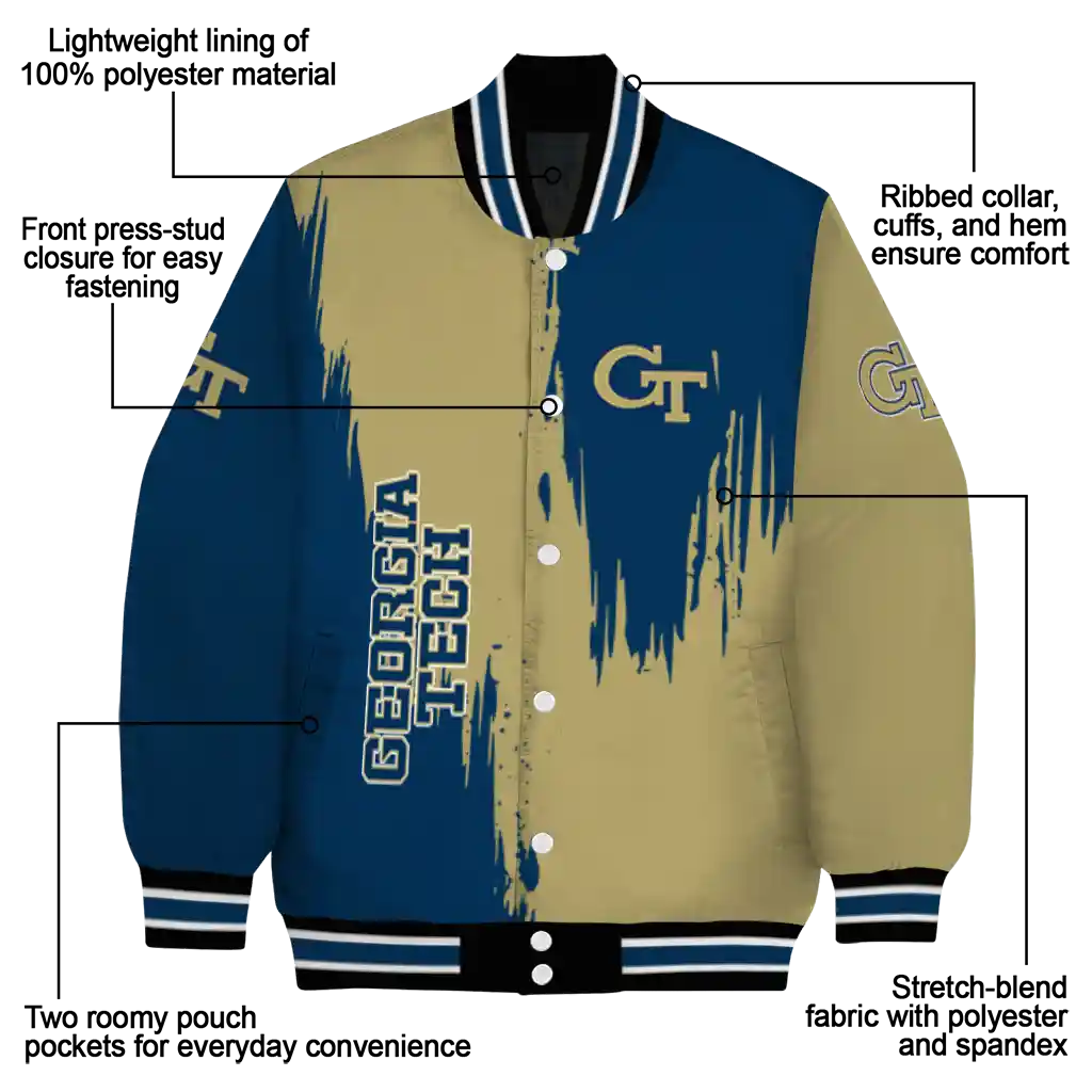 georgia tech yellow jackets urban mark gold varsity jacket new arrival georgia tech yellow jackets urban mark gold varsity jacket new arrival