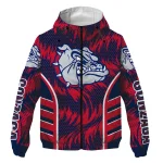 gonzaga bulldogs dynamic heat wave blue windbreaker jacket best selling