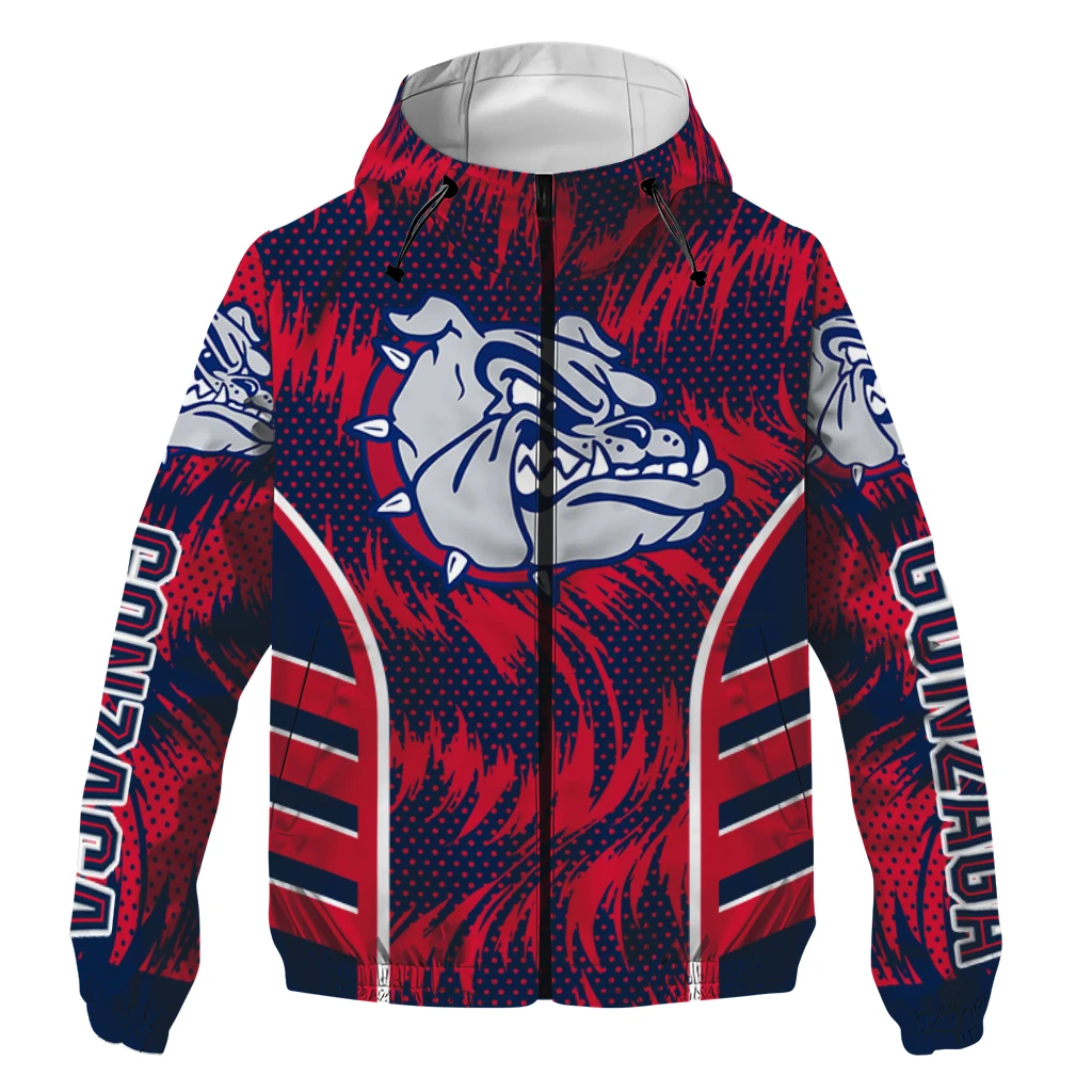 gonzaga bulldogs dynamic heat wave blue windbreaker jacket best selling gonzaga bulldogs dynamic heat wave blue windbreaker jacket best selling