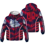 gonzaga bulldogs dynamic heat wave blue windbreaker jacket best selling