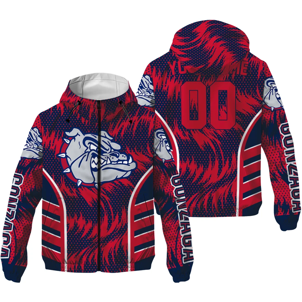 gonzaga bulldogs dynamic heat wave blue windbreaker jacket high quality gonzaga bulldogs dynamic heat wave blue windbreaker jacket high quality