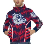 gonzaga bulldogs dynamic heat wave blue windbreaker jacket best selling