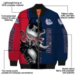 gonzaga bulldogs spooky grin blue bomber jacket best selling