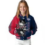 gonzaga bulldogs spooky grin blue varsity jacket best selling