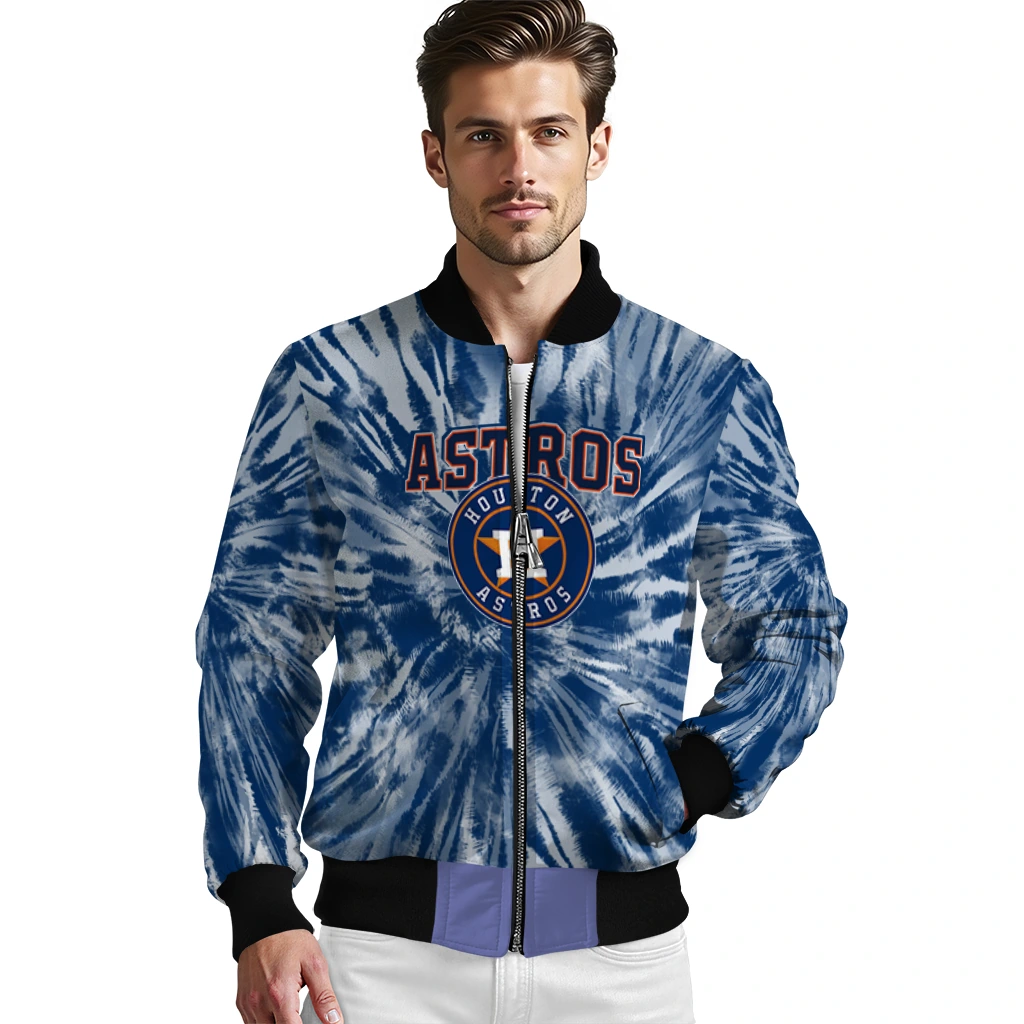 houston astros dynamic rings blue bomber jacket high quality houston astros dynamic rings blue bomber jacket high quality