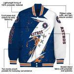 houston astros ripped bolt blue white varsity jacket best selling
