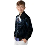 houston astros skull bite blue black bomber jacket best selling
