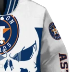 houston astros skull outline blue white varsity jacket best selling