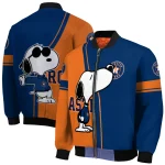 houston astros snoopy attitude blue bomber jacket best selling