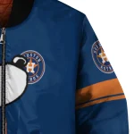 houston astros snoopy attitude blue bomber jacket best selling