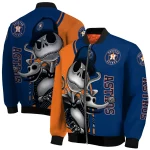 houston astros spooky grin blue bomber jacket best selling