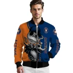 houston astros spooky grin blue bomber jacket best selling