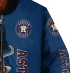 houston astros spooky grin blue bomber jacket best selling