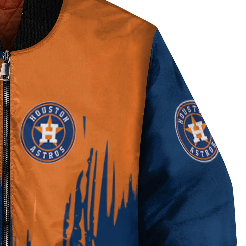 houston astros urban mark blue bomber jacket premium grade houston astros urban mark blue bomber jacket premium grade