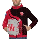 houston cougars grid streak red black windbreaker jacket best selling