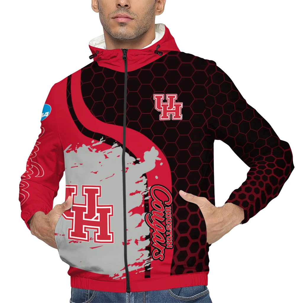 houston cougars grid streak red black windbreaker jacket top rated houston cougars grid streak red black windbreaker jacket top rated