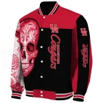 houston cougars intricate skull red black varsity jacket best selling