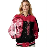 houston cougars intricate skull red black varsity jacket best selling