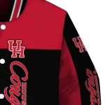 houston cougars intricate skull red black varsity jacket best selling