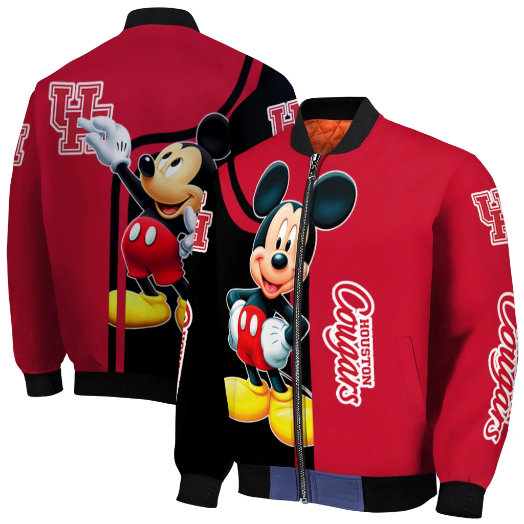houston cougars mickey mouse red bomber jacket best selling houston cougars mickey mouse red bomber jacket best selling