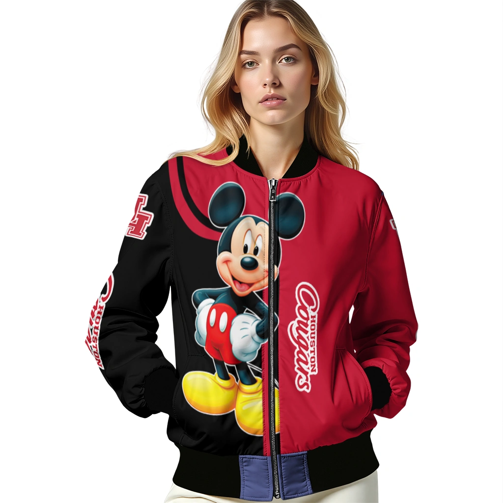 houston cougars mickey mouse red bomber jacket latest model houston cougars mickey mouse red bomber jacket latest model