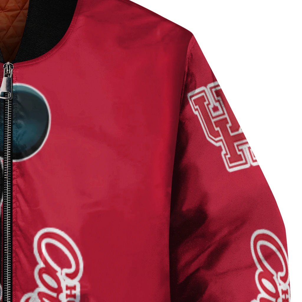 houston cougars mickey mouse red bomber jacket premium grade houston cougars mickey mouse red bomber jacket premium grade