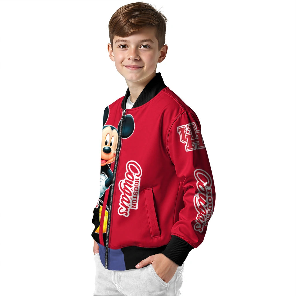houston cougars mickey mouse red bomber jacket trendy houston cougars mickey mouse red bomber jacket trendy